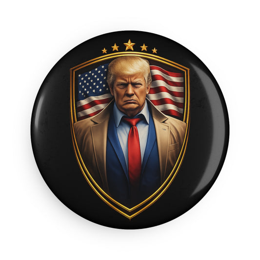 47th Boss Gold Button Magnet