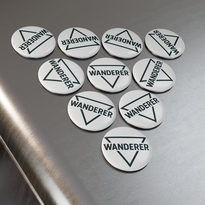 Wanderer Button Magnet, Travel Decor, Adventure Gift