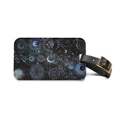 Celestial Luggage Tag - Cosmic Travel Identifier, Unique Gift for Travelers, Space-Themed Accessories