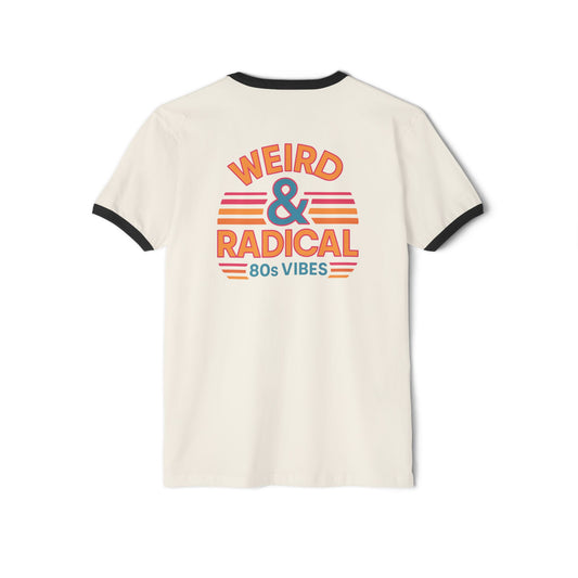 Retro 80s Unisex Ringer T-Shirt | Weird & Radical Graphic Tee