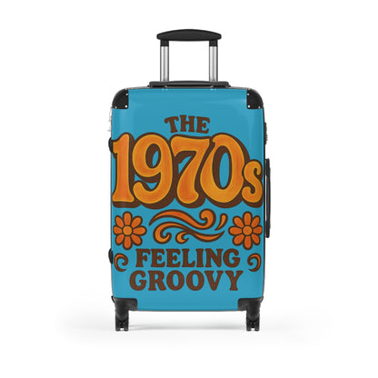 Retro Groovy Suitcase - 1970s Travel Luggage