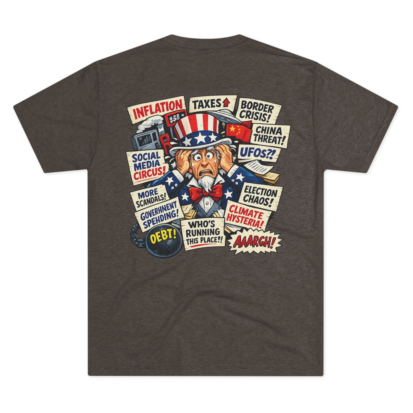 USA Crisis Comic 1 Tri-Blend Crew Tee