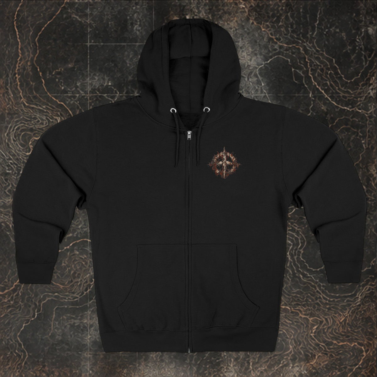 Skull 'Survive Explore Repeat' Zip Hoodie