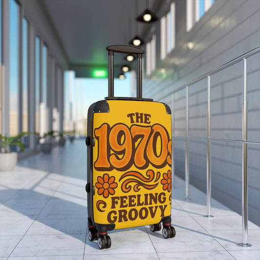 Retro 1970s Suitcase - Groovy Travel Luggage
