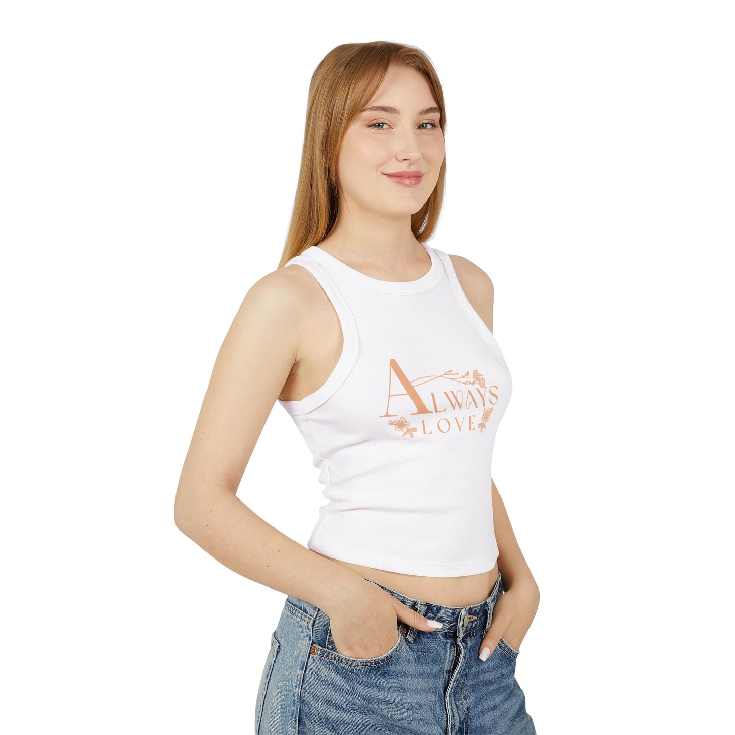 Be yourself Women's Micro Rib Racer Tank Top