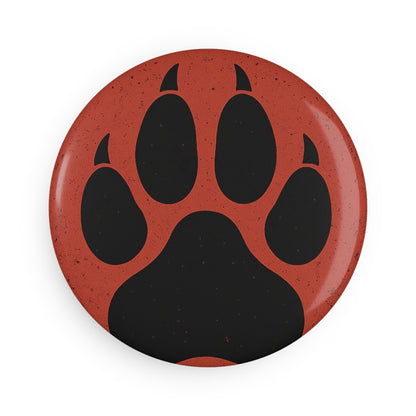 Wolf Paw Button Magnet, Round (1 & 10 pcs)