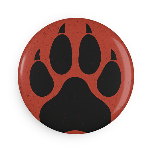 Wolf Paw Button Magnet, Round (1 & 10 pcs)