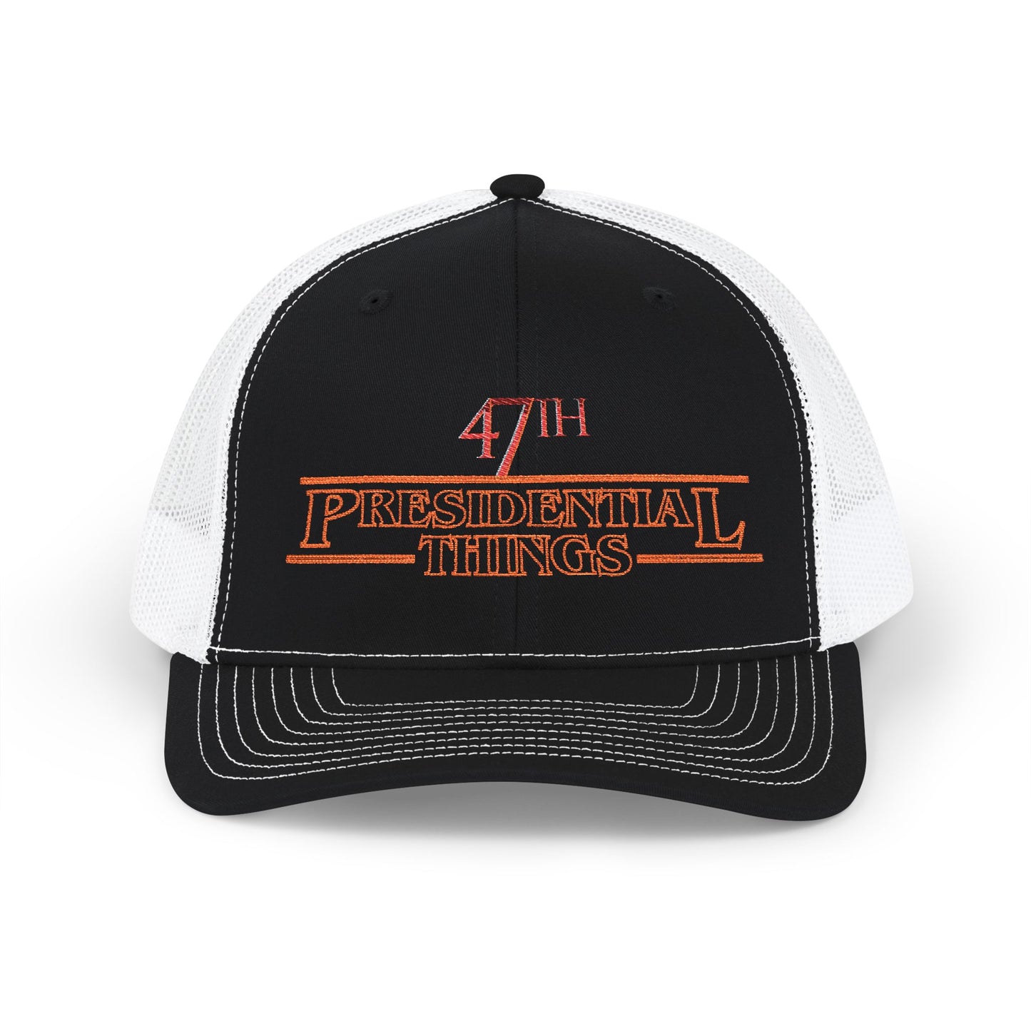 47th Embroidered Trucker Cap — Snapback Mesh Hat