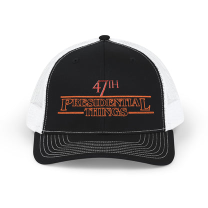 47th Embroidered Trucker Cap — Snapback Mesh Hat