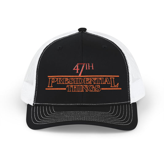 47th Embroidered Trucker Cap — Snapback Mesh Hat