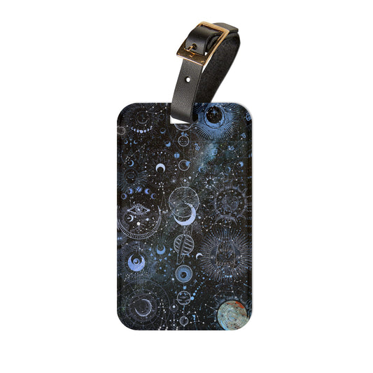 Celestial Luggage Tag - Cosmic Travel Identifier, Unique Gift for Travelers, Space-Themed Accessories