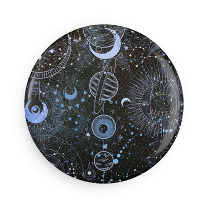 Celestial Universe Button Magnet Set - Space Decor, Galaxy Art Magnet
