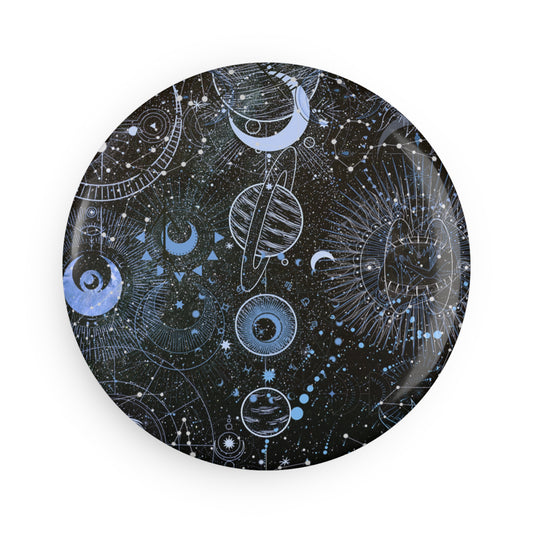 Celestial Universe Button Magnet Set - Space Decor, Galaxy Art Magnet