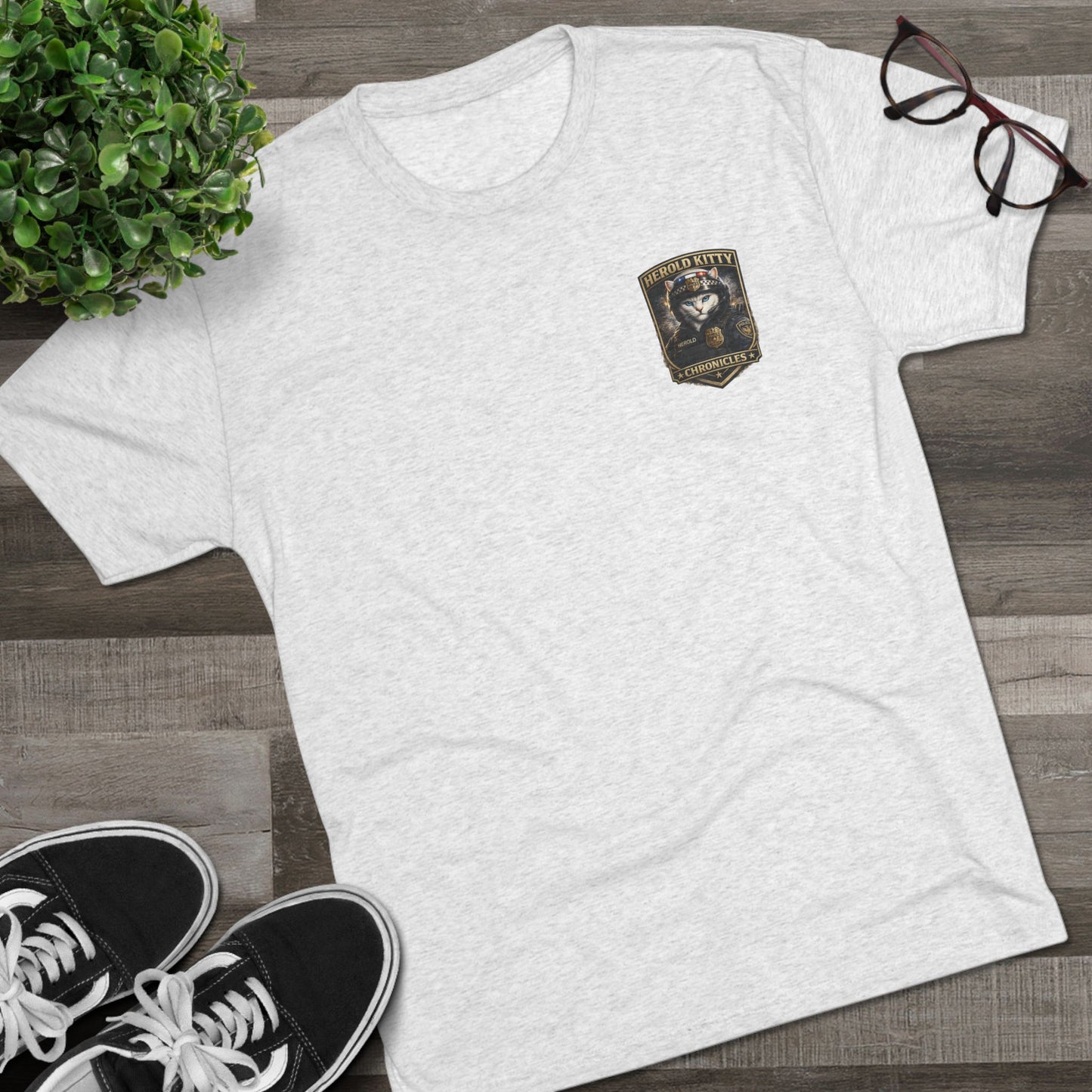 Well Sheeyit Harold Kitty - Tri-Blend Crew Tee