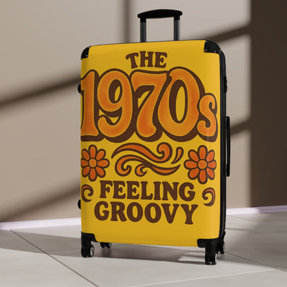 Retro 1970s Suitcase - Groovy Travel Luggage
