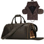 Luxurious Genuine Leather Suit Travel Bag with Shoe Pocket